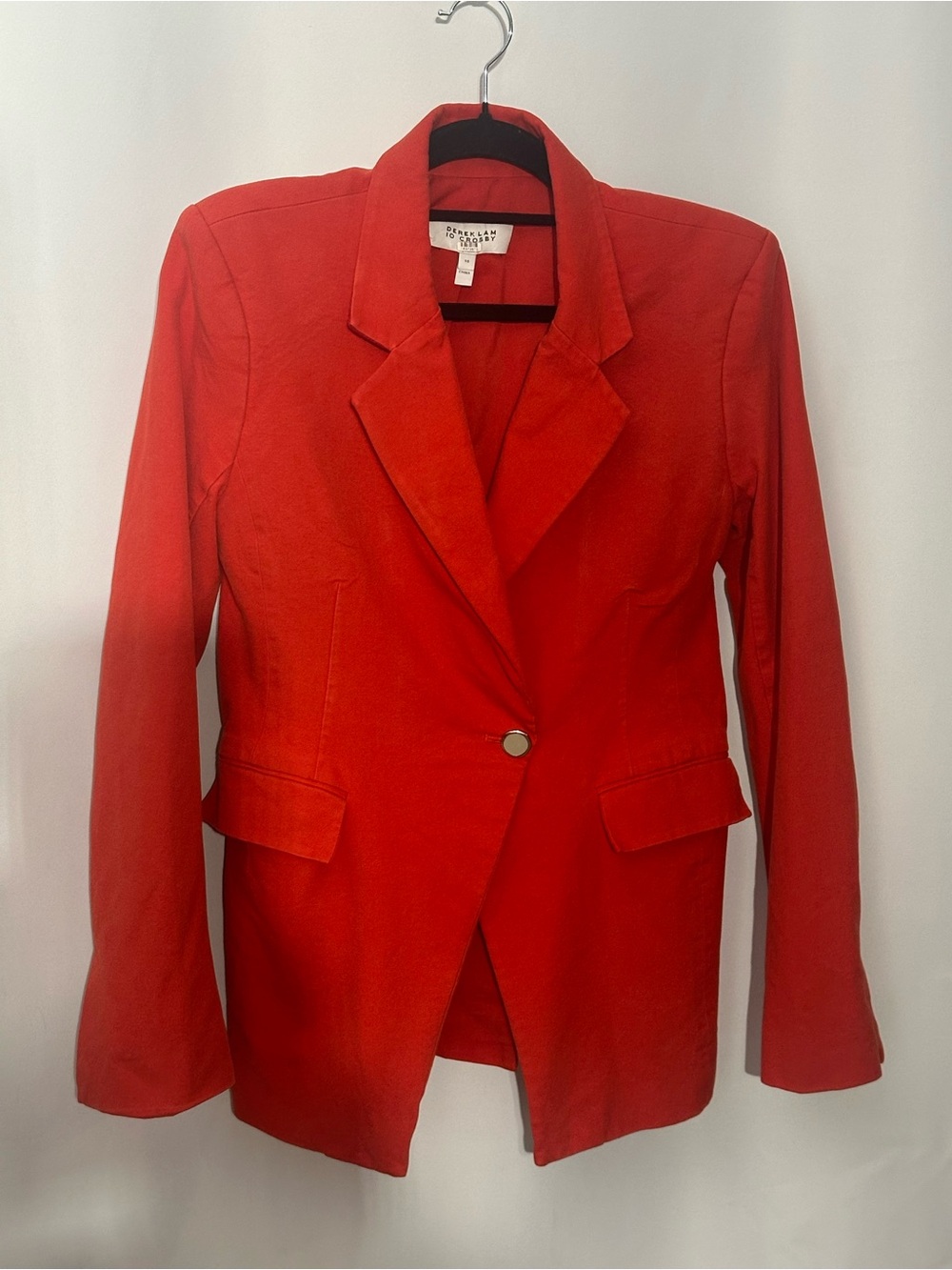 Derek Lam 10 Crosby Women’s Red Blazer Jacket Size 10 Single Button Tailored